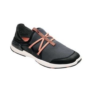 OLUKAI MIKI LI BLACK ORANGE SNEAKERS 8 NWOT